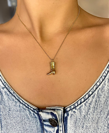 Cowboy Boot Necklace