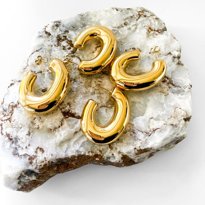 Chunky Gold Hoops