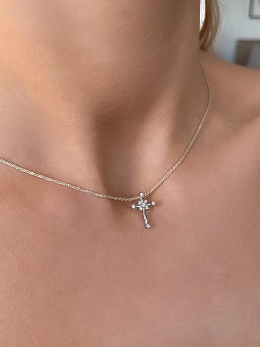 Mini Cross Silver