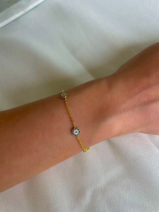 Evil Eye Bracelet Gold