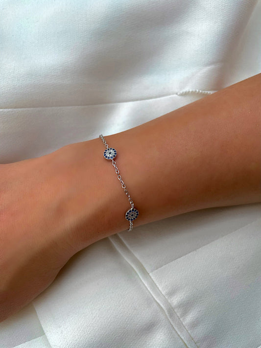 Evil Eye Bracelet Silver